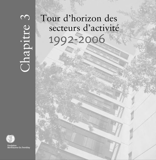 Chapitre 3-Tour d'horizon des secteurs d'activité, 1992 à 2006